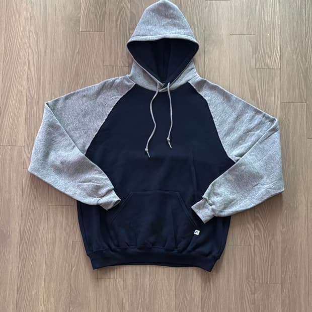 2000s 러셀 애슬레틱 래글런 후드티