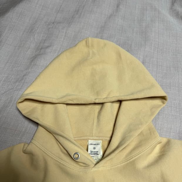 카키스 khakis dyed stock hoodie pale yellow