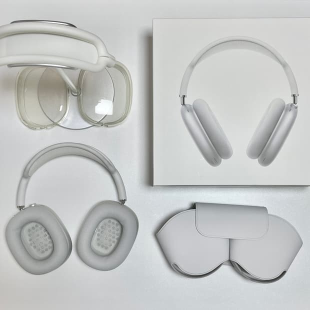 [풀박+악세사리3종] 에어팟 맥스 1세대 실버 화이트 헤드셋 헤드폰