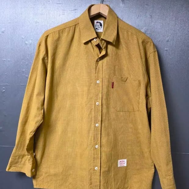 맥코이 긴팔 셔츠 옐로우 컬러  사이즈 105 춘추용