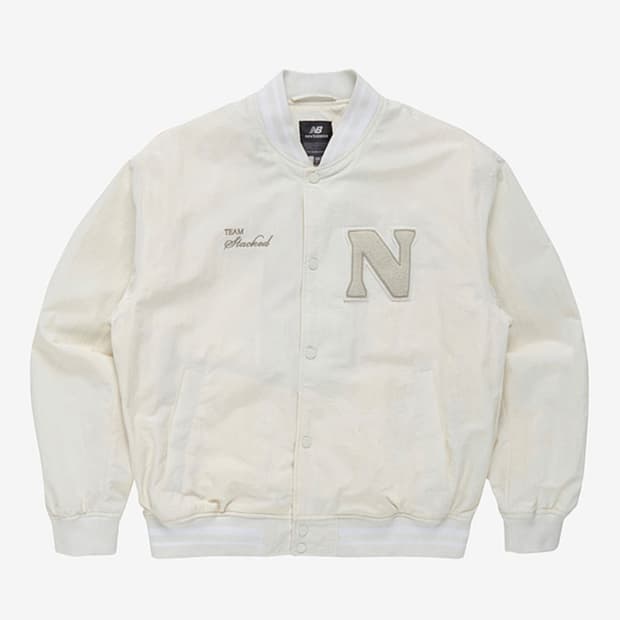 뉴발란스 UNI 나일론 바시티 자켓 크림색 XL