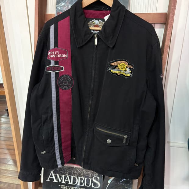 J33 할리데이비슨 패치 바이크 자켓
