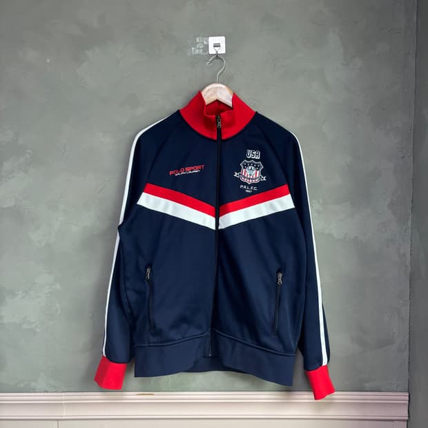 폴로 랄프로렌 USA 져지 트랙탑 집업 네이비