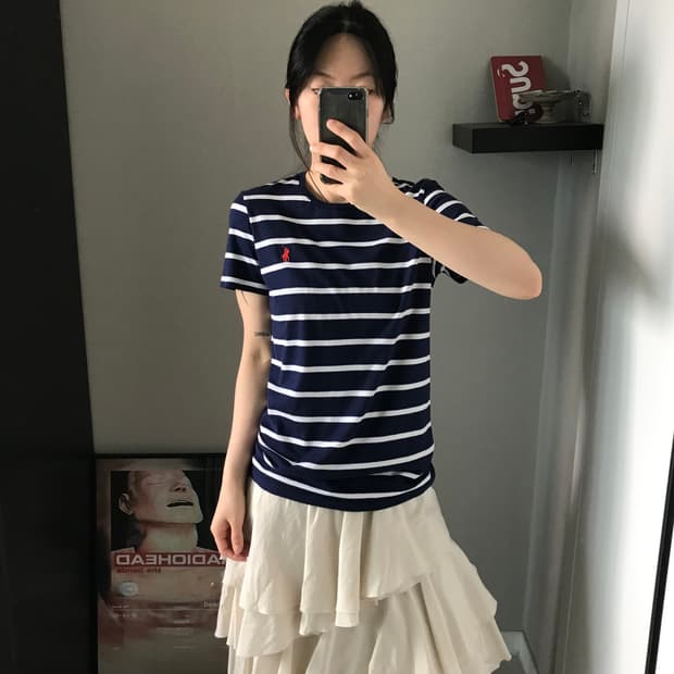 폴로 랄프로렌 스포츠 포니로고 스트라이프 반팔