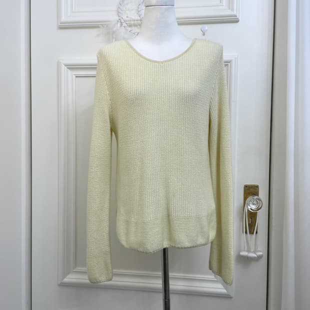 sheer lemon basic loose sweater(size-11)