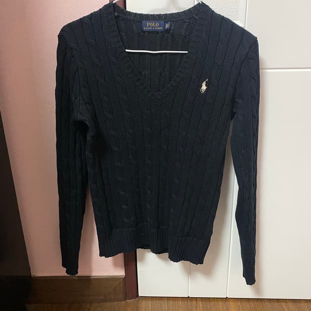 폴로 여성 브이넥니트