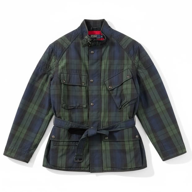 폴로 랄프로렌 블랙와치 오일클로스 자켓 XL