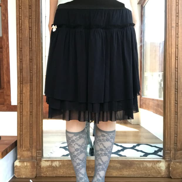 vintage black ribbon skirt