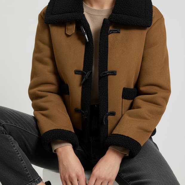 핏예쁘고 무겁자않은 브라운숏 무스탕66