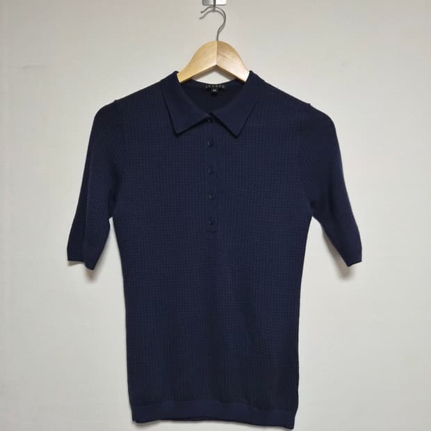 띠어리Theory 네이비 니트 카라티 S - T149