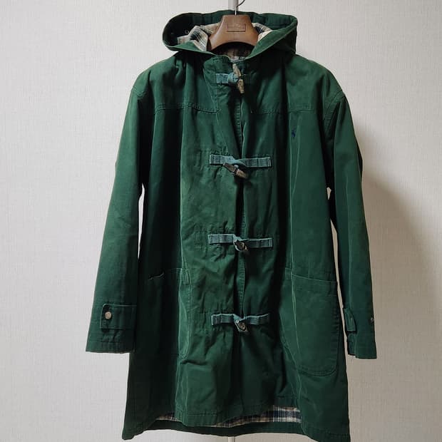 빈티지 폴로 시에라 더플 코트  그린 XL