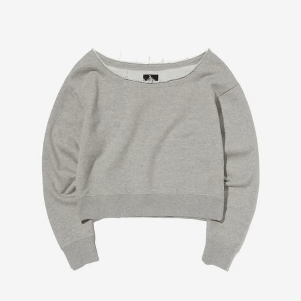 SUNNY ONE SHOULDER CREWNECK그레이