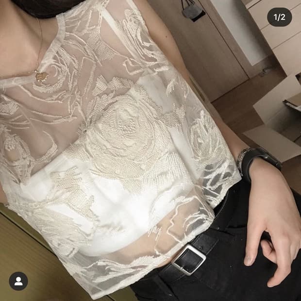 미스치프 로즈 뷔스티에 탑 (새상품) M