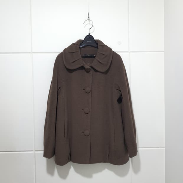 이새 isae 앙고라혼방 라운드넥 코트 사이즈 6