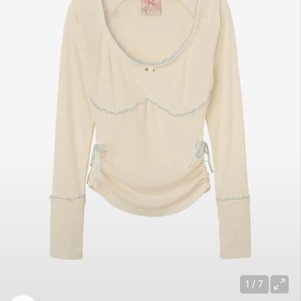 스컬프터 Bow Tie L/S Tee Ivory 