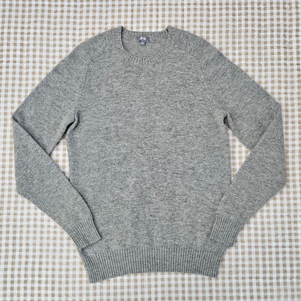 유니클로 울100 긴소매 니트 남자100