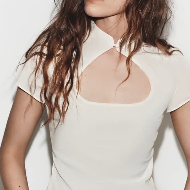zara 자라 트임 차이나 칼라 탑