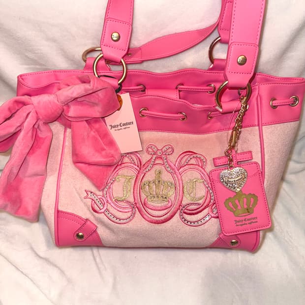 쥬시꾸뛰르 러버스클럽 데이드리머 토트백 가방 핑크 베메클 갸루 베이비베어