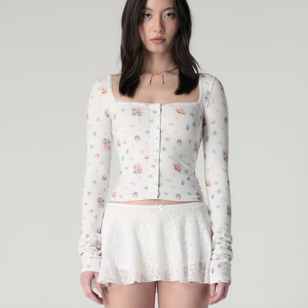 글로니 glowny mellow button cardigan