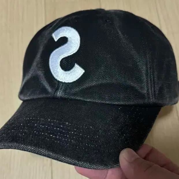 슈프림 피그먼트 S 로고 6-패널 블랙 - 24FW