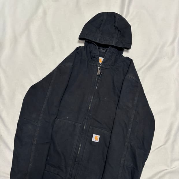 M 칼하트 블랙 후드 워크 자켓