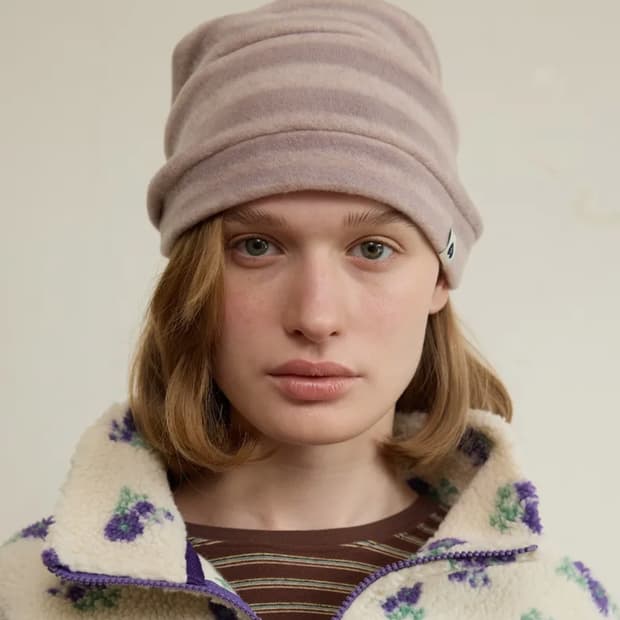 펀프롬펀 스트라이프 비니 핑크