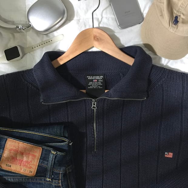 MAN)폴로랄프로렌 니트반집업XXL