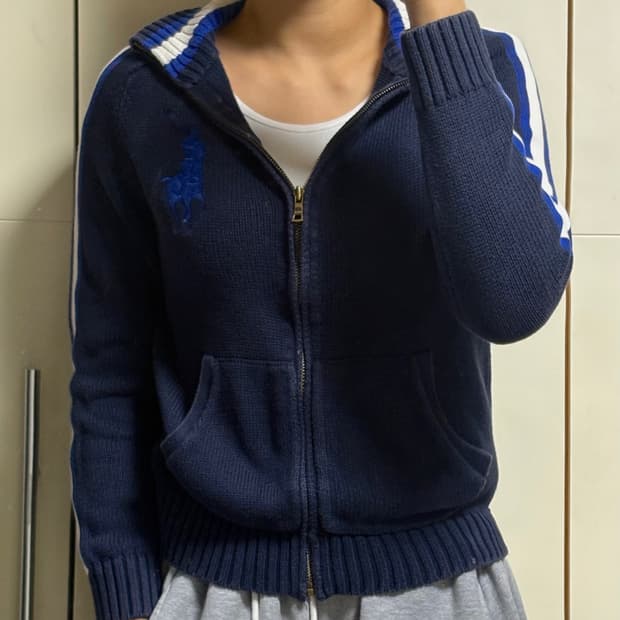 폴로 랄프로렌 빅포니 네이비 니트집업