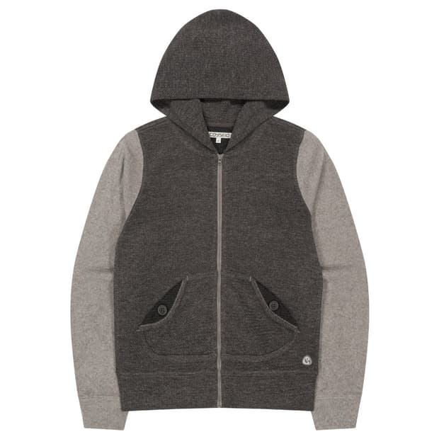 코이세이오 버튼 포켓 집업 후디 후드 집업 코코아