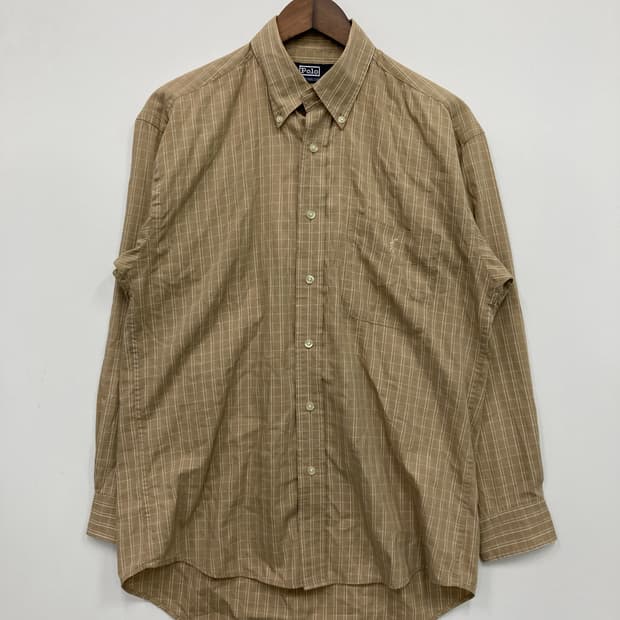 폴로랄프로렌 베이지 체크셔츠