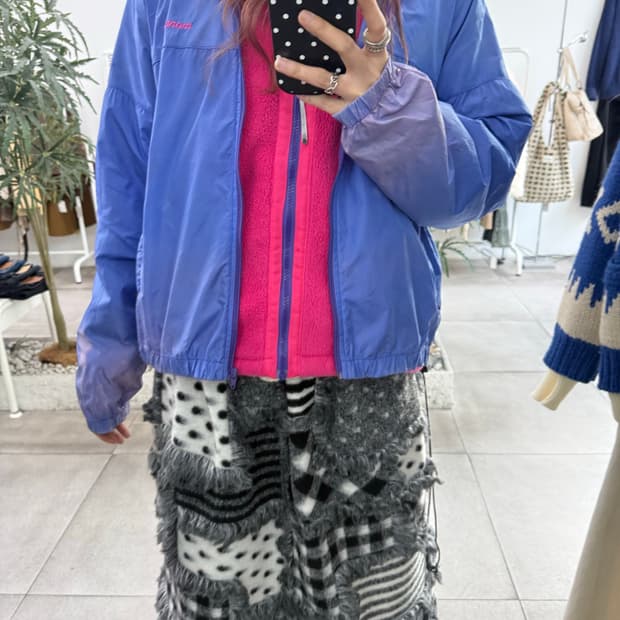 몽벨 바람막이 내장 핑크 플리스 후리스 집업