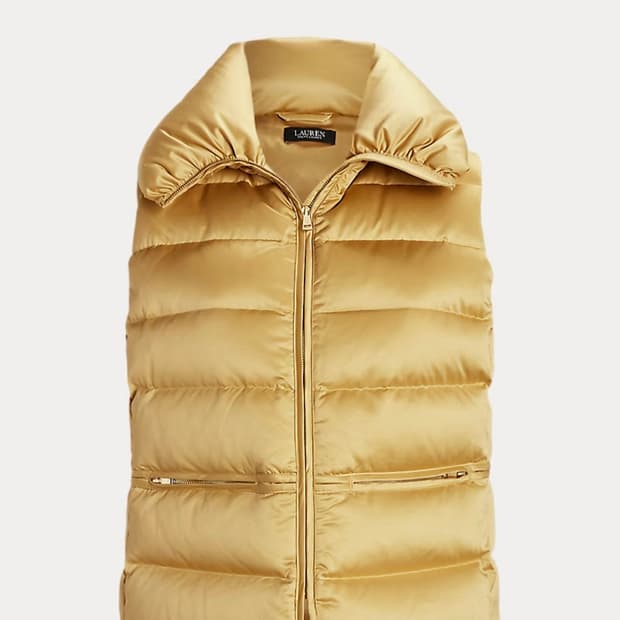 (정품) 폴로 랄프로렌 새틴 퀄티드 다운 패딩 베스트 라지 블랙라벨