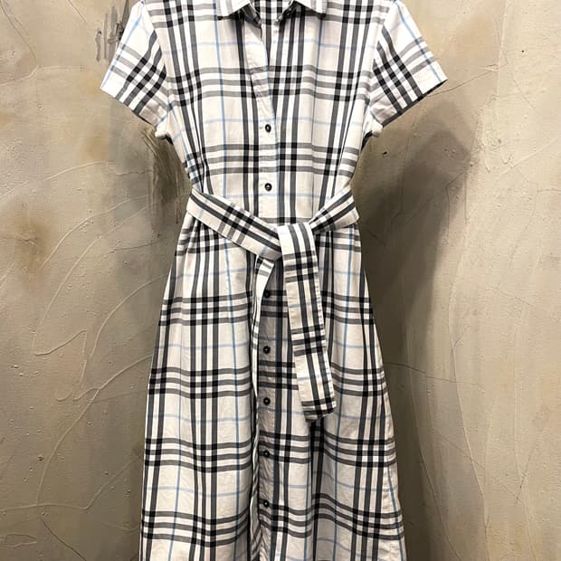 버버리 런던 체크 벨티드 원피스 55~66