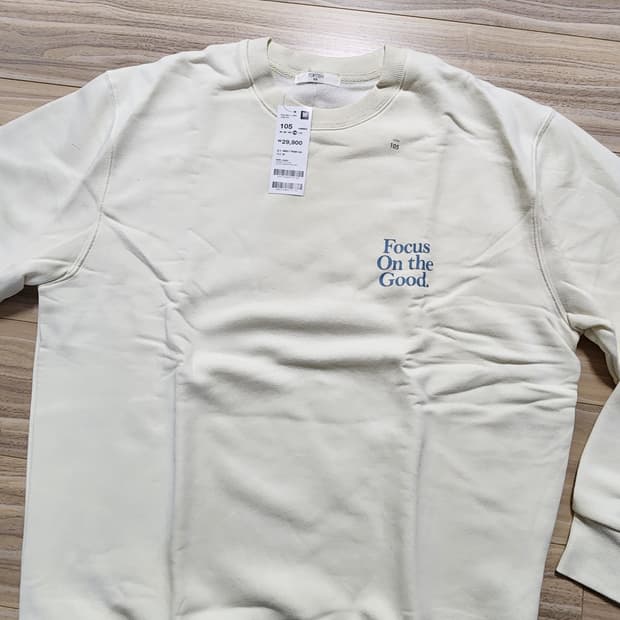 탑텐맨투맨트셔츠105사이즈아이보리