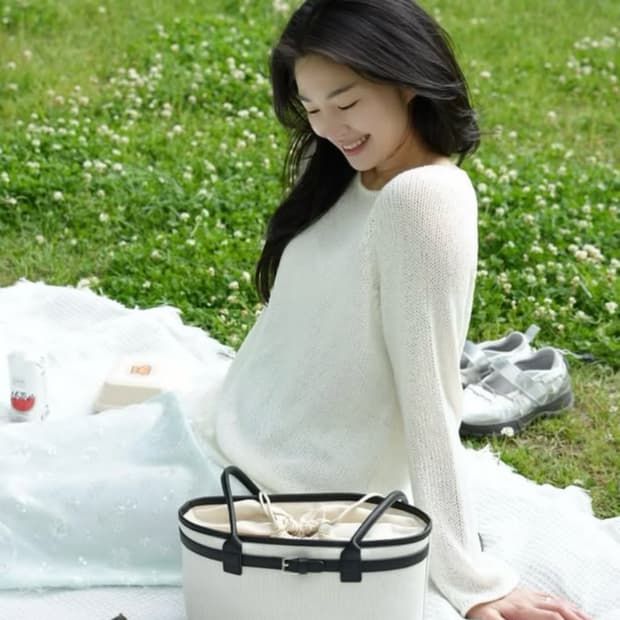 아노에틱 캔버스 벨트백 새상품급