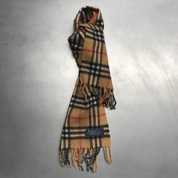 버버리 정품 캐시미어/램스울 머플러 베이지