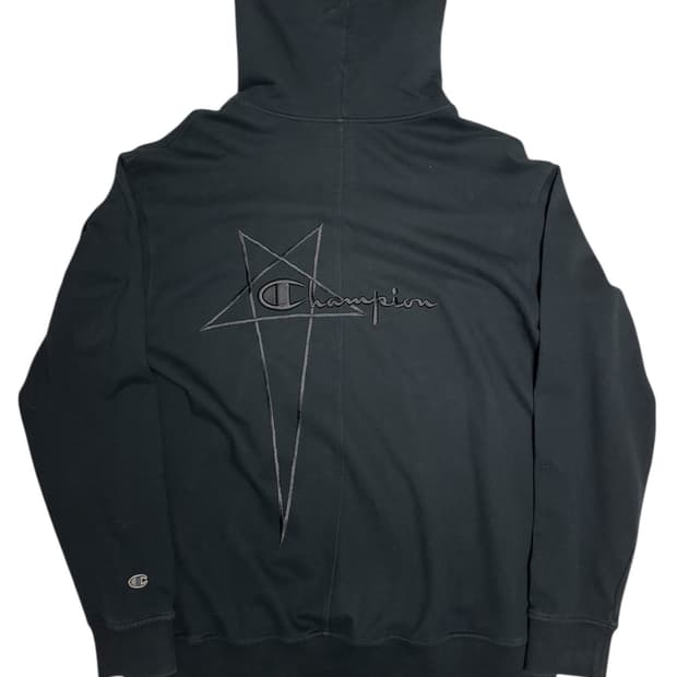 [정품] 릭오웬스 x 챔피온 펜타그램 자수로고 후드티 OS