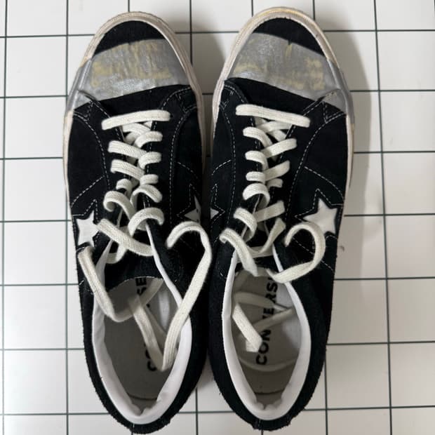 컨버스 One Star Ox Suede Black Grey Tape