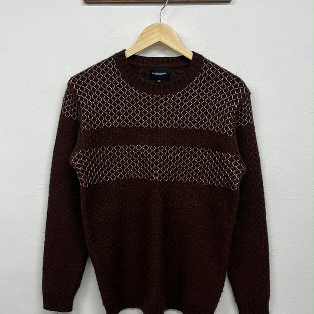 [100] 솔리드옴므 우영미 패턴 울 니트 스웨터