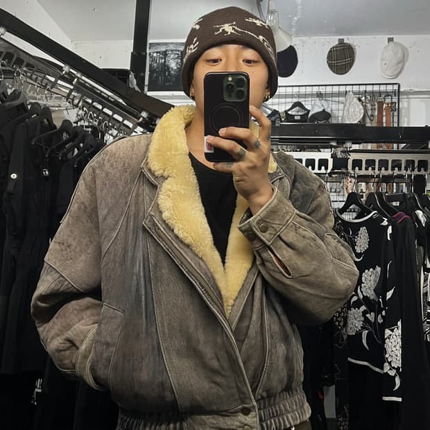 빈티지 양가죽 자켓