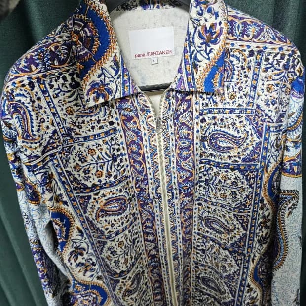 파리아 파르자네 페이즐리 셔츠집업자켓 L