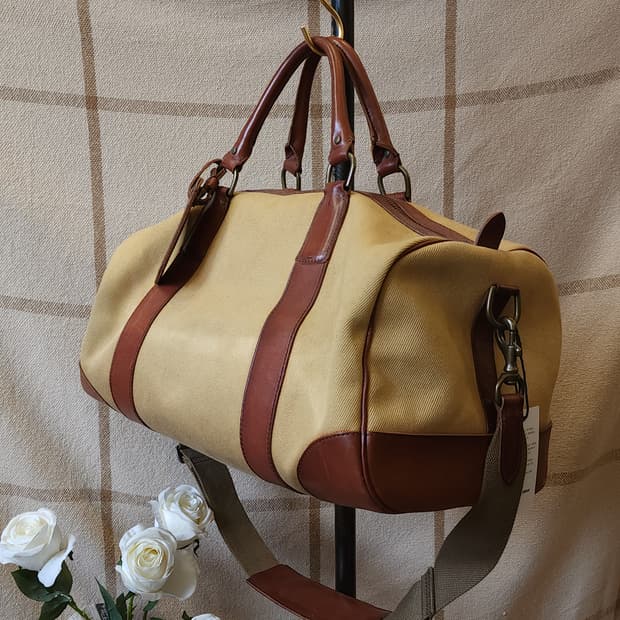 폴로 캔버스 레더 트레블백 보스턴백