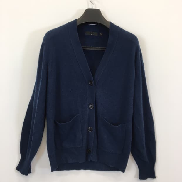 유니클로 질샌더 캐시미어 95% 니트가디건 S 