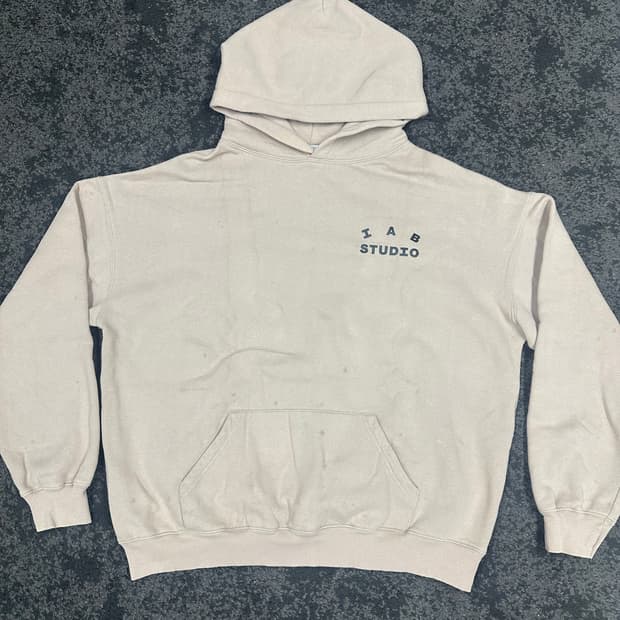 아이앱 스튜디오 로고 후드 베이지 XL