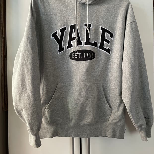 예일 헤비 코튼 후드 티셔츠L 남여공용