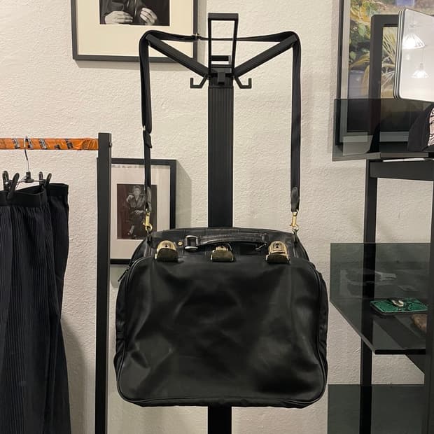 요지야마모토 레더 트래블 백