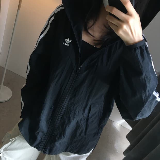 아디다스 사이드라인 후드 바람막이자켓