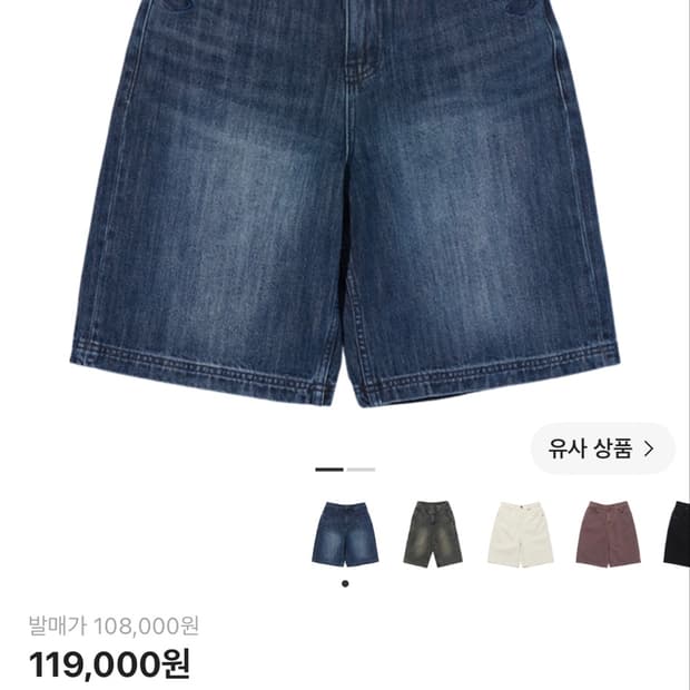 미스치프 데님 버뮤다 팬츠 인디고