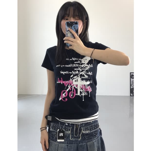 Jpn Y2k Graphic Short Sleeve T-Shirts
