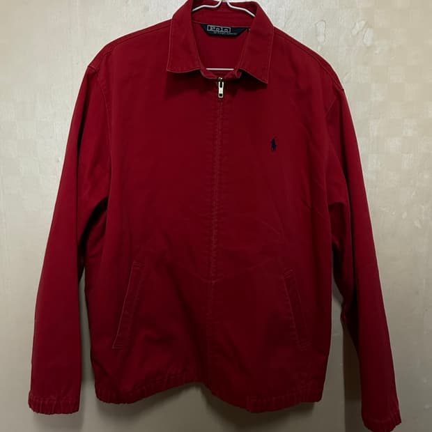 폴로 레드 코튼 자켓 80(실측s)